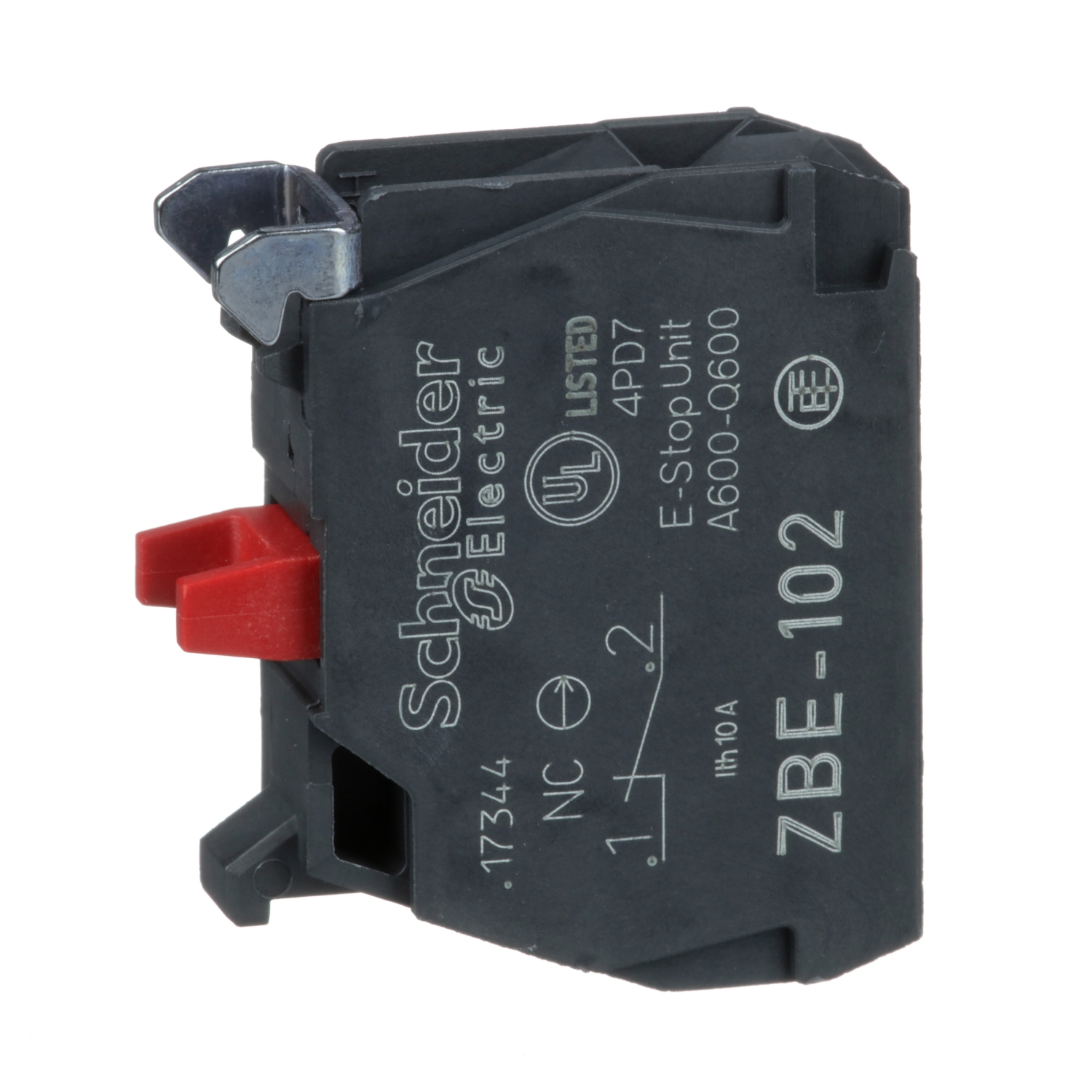 Bloque de contacto para botón de control ZBE102 Ø 22mm 1 NC