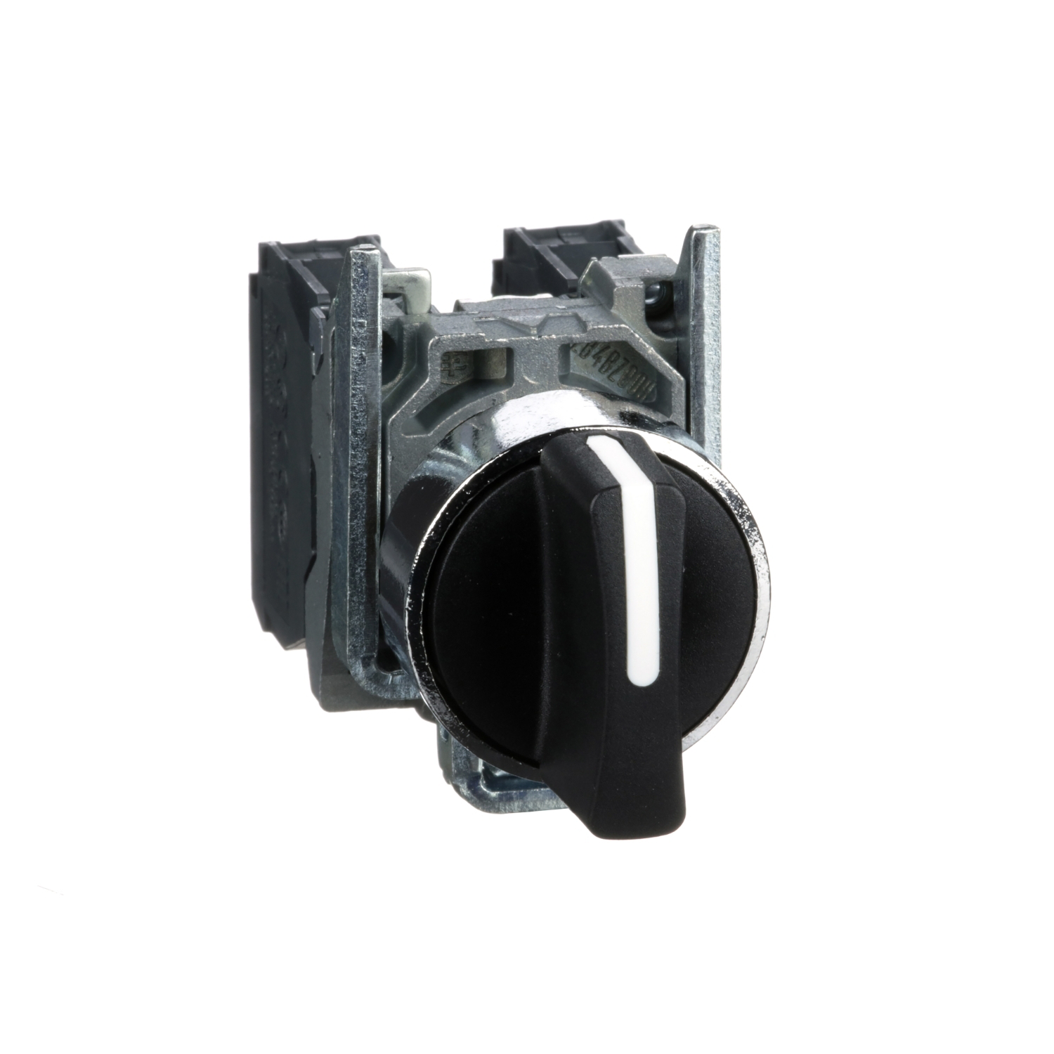 Interruptor selector negro Ø 22mm, 3 posiciones, 2 NA XB4BD33 SCHNEIDER