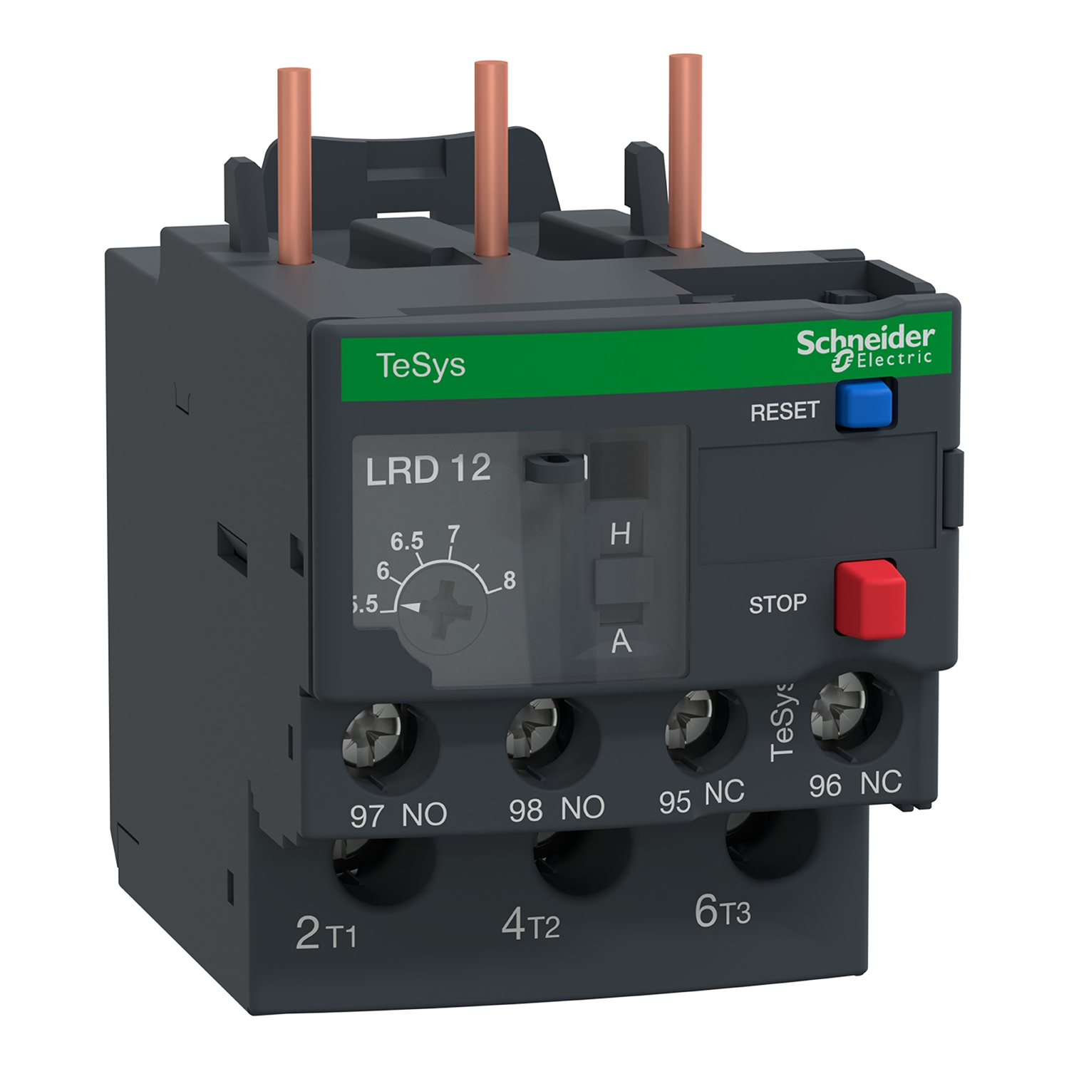 Relé de Sobrecarga Térmica para Motor TeSys 5.5-8A Clase 10A LRD12